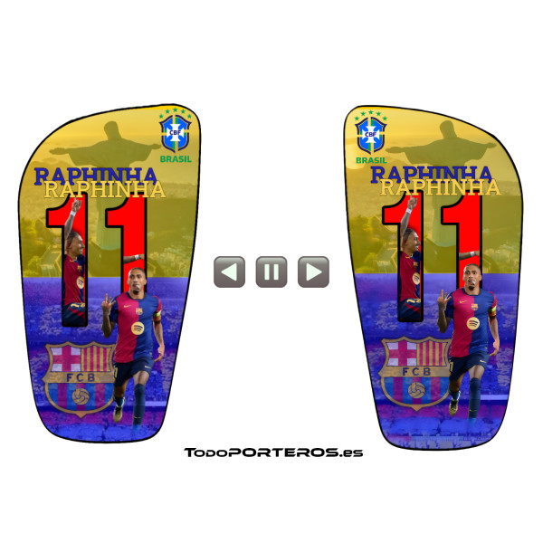 espinilleras futbol barcelona raphinha