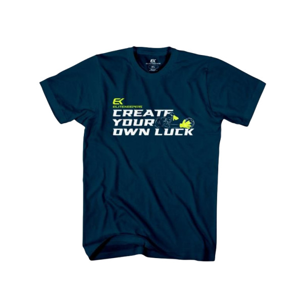 T-shirt blu EK Crea la tua fortuna