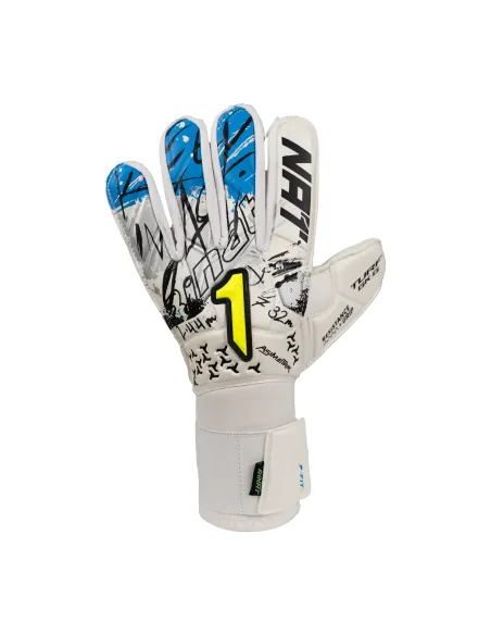 asimetrik goleiro luvas de volta branco direito