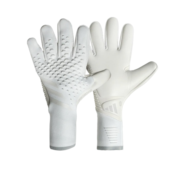 Weiß perlierte Raupenhandschuhe